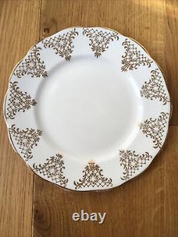 Royal Albert Gold Lace White Gilded Tea Coffee 5+ Trio Sets Bone China England