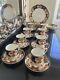 Royal Albert Heirloom Cobalt Blue Gold Imari Coffee Cups And Saucers 18 Pieces