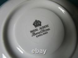 Royal Albert MID Century 3 Cups And Saucers England White Gold Rim Original