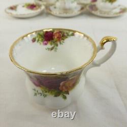Royal Albert Old Country Roses 1962 Set of 6 Coffee Cups & Saucers Vintage