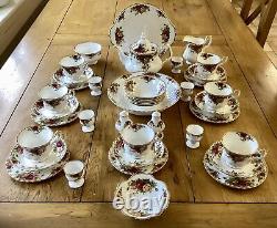 Royal Albert Old Country Roses Breakfast Set 1962 Mark Teapot Cups & Saucers Etc