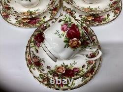 Royal Albert Old Country Roses Breakfast Set 1962 Mark Teapot Cups & Saucers Etc