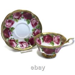 Royal Albert Old English Rose Treasure Chest Series Cup/saucer Heavy Gold