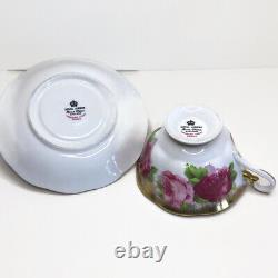 Royal Albert Old English Rose Treasure Chest Series Cup/saucer Heavy Gold