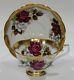 Royal Albert Red And White Rose Cup & Saucer Treasure Chest Series Heavy Gold