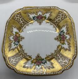 Royal Albert ROYALTY Gold Set of 4 Cups Saucers +4 Sm Dessert Or Bread Plates