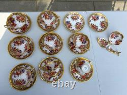 Royal Albert orchard fruit tea cup and saucer set with Avon shape and heavy gold