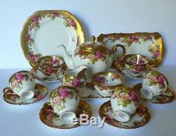 Royal Chelsea GOLDEN ROSE Tea Set / Teapot Cups & Saucers