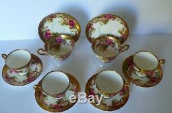 Royal Chelsea GOLDEN ROSE Tea Set / Teapot Cups & Saucers