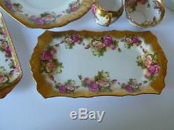 Royal Chelsea GOLDEN ROSE Tea Set / Teapot Cups & Saucers