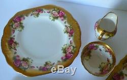 Royal Chelsea GOLDEN ROSE Tea Set / Teapot Cups & Saucers