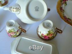 Royal Chelsea GOLDEN ROSE Tea Set / Teapot Cups & Saucers