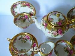 Royal Chelsea GOLDEN ROSE Tea Set / Teapot Cups & Saucers Tray