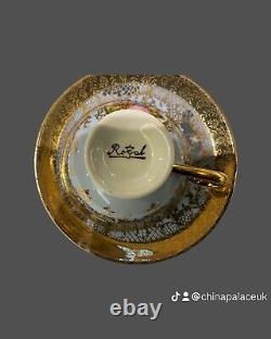 Royal Continental demitasse 6 cups & saucers Coffee Set Courting couple