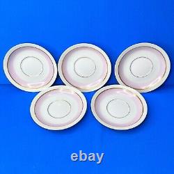 Royal Copenhagen ORDRUP 5 x Lilac ESPRESSO / MOCHA CUPS & SAUCERS 1950s EXC
