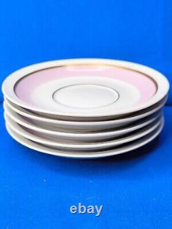 Royal Copenhagen ORDRUP 5 x Lilac ESPRESSO / MOCHA CUPS & SAUCERS 1950s EXC
