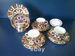 Royal Crown Derby 1128 Old Imari Gold Cup & Saucer & Plate Trio's Set Quantity