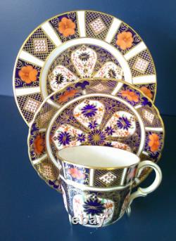 Royal Crown Derby 1128 Old Imari Gold Cup & Saucer & Plate Trio's Set Quantity