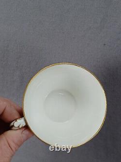 Royal Crown Derby 3411 Orange Floral Cobalt & Gold Tea Cup & Saucer Circa 1897