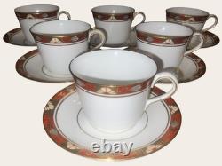 Royal Crown Derby Cloisonne 6x Tea Cups & Saucers First Quality Hardly Used