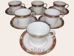Royal Crown Derby Cloisonne 6x Tea Cups & Saucers First Quality Hardly Used