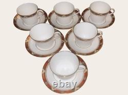 Royal Crown Derby Cloisonne 6x Tea Cups & Saucers First Quality Hardly Used