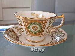 Royal Crown Derby Green Derby Panel Trio Cup/Saucer/Plate & 8.5 Salad Plate
