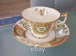 Royal Crown Derby Green Derby Panel Trio Cup/Saucer/Plate & 8.5 Salad Plate