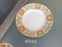 Royal Crown Derby Green Derby Panel Trio Cup/Saucer/Plate & 8.5 Salad Plate