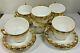 Royal Crown Derby Heraldic Gold Teacups And Saucers Set Of 11