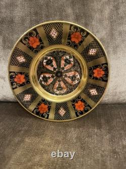 Royal Crown Derby Imari 1128, solid gold band, coffee cup & saucer, 4.5dia. VGC