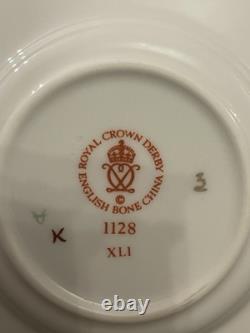 Royal Crown Derby Imari 1128, solid gold band, coffee cup & saucer, 4.5dia. VGC