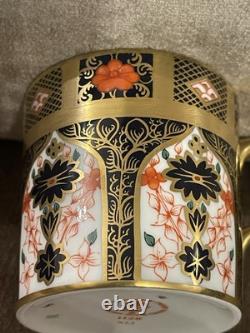 Royal Crown Derby Imari 1128, solid gold band, coffee cup & saucer, 4.5dia. VGC