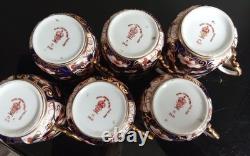 Royal Crown Derby Imari 2451 6 coffee cups & Saucers 1923/4/5 hand painted