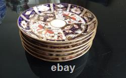 Royal Crown Derby Imari 2451 6 coffee cups & Saucers 1923/4/5 hand painted