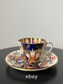 Royal Crown Derby Imari 6878 Cup & Saucer Set Bone China Gold Rim 1924