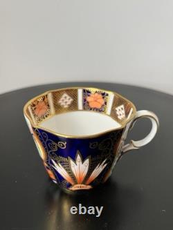 Royal Crown Derby Imari 6878 Cup & Saucer Set Bone China Gold Rim 1924