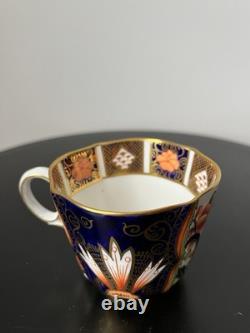 Royal Crown Derby Imari 6878 Cup & Saucer Set Bone China Gold Rim 1924