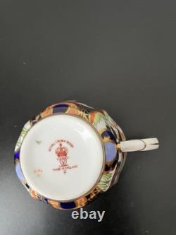 Royal Crown Derby Imari 6878 Cup & Saucer Set Bone China Gold Rim 1924