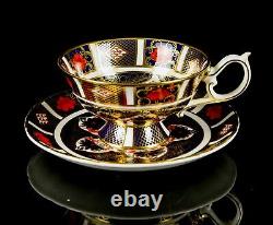 Royal Crown Derby Old Imari 1128 Gold Footed Elizabeth Tea Cup & Saucer Dish