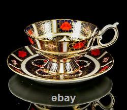 Royal Crown Derby Old Imari 1128 Gold Footed Elizabeth Tea Cup & Saucer Dish