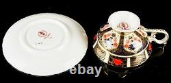 Royal Crown Derby Old Imari 1128 Gold Footed Elizabeth Tea Cup & Saucer Dish