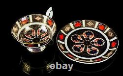Royal Crown Derby Old Imari 1128 Gold Footed Elizabeth Tea Cup & Saucer Dish