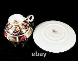 Royal Crown Derby Old Imari 1128 Gold Footed Elizabeth Tea Cup & Saucer Dish