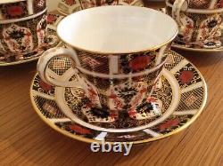 Royal Crown Derby Old Imari Tea Cups & Saucers x 6
