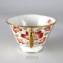 Royal Crown Derby Red Derby Panel Tea Trio Cup Saucer Plate A1236