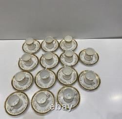 Royal Doulton BELMONT Gold, Fine Bone China, 14 x Coffee Cup & Saucers H4991