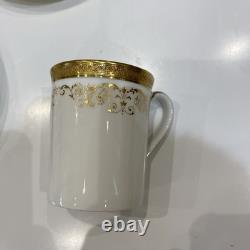 Royal Doulton BELMONT Gold, Fine Bone China, 14 x Coffee Cup & Saucers H4991