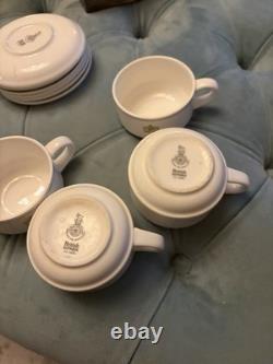 Royal Doulton British Airways Gold Trim Tea Set 6 Cups And Saucers & 7 Plates