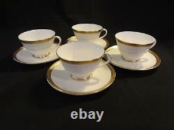 Royal Doulton China Royal Gold Set of 4 Cups and Saucers